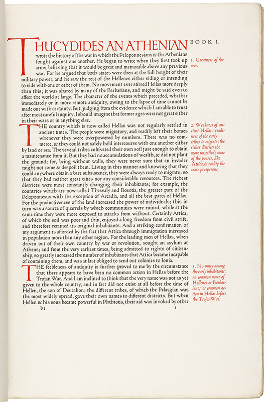 Thucydid's ‘History of the Peloponnesian War,’ Ashendene Press. PBA Galleries image.